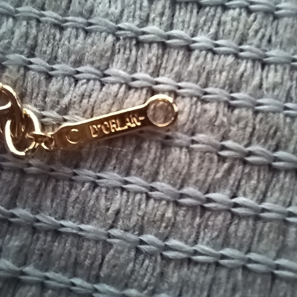 Gold And Glass Rhinestone D'Orlan Gold Tone Heart Pendant Necklace - Picture 5 of 5